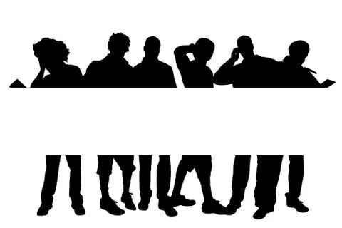 Vector silhouette of a man. Illustrazione stock