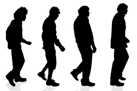 Vector silhouette of a man. Stock Illustration