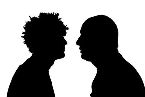 Vector silhouette of a man. Stock Illustration