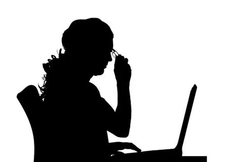 Vector silhouette of a man. Stock Illustration