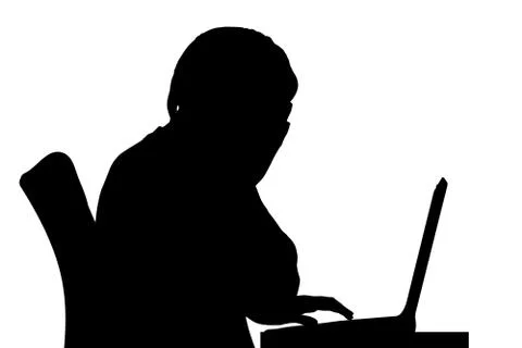 Vector silhouette of a man. Stock Illustration