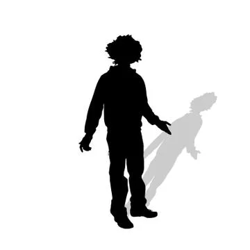 Vector silhouette of man. Stock Illustration