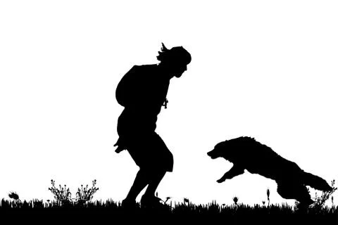 Vector silhouette of the man. Stock Illustration