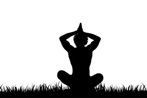 Vector silhouette of man. Stock Illustration