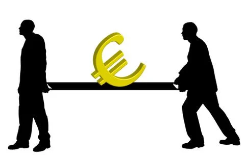 Vector silhouette of men. Stock Illustration