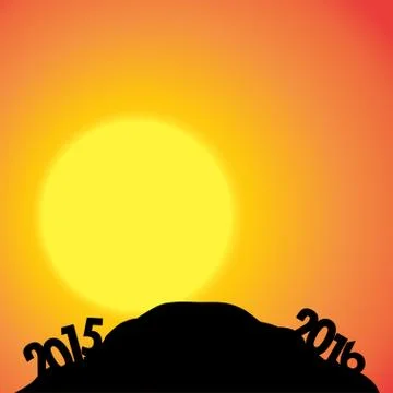 Vector silhouette of nature Illustrazione stock