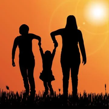 Vector silhouette of nature. Stock Illustration