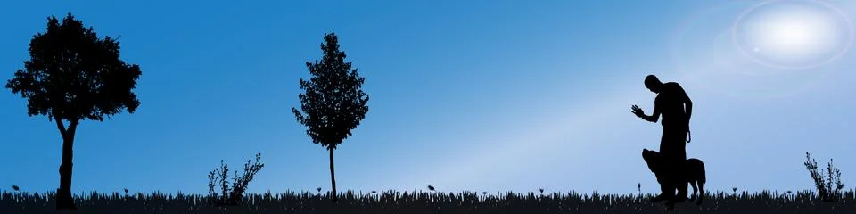 Vector silhouette of nature. Stock Illustration