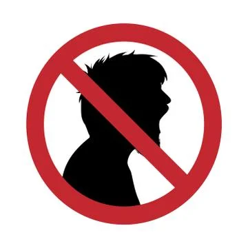 Vector silhouette no cry and make noisy on white background. Symbol of stop,s Stock Illustration