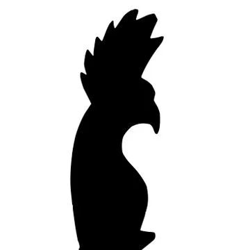 Vector silhouette of the parrot. Stock Illustration