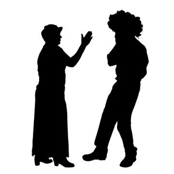 Vector silhouette of people. Stock Illustration