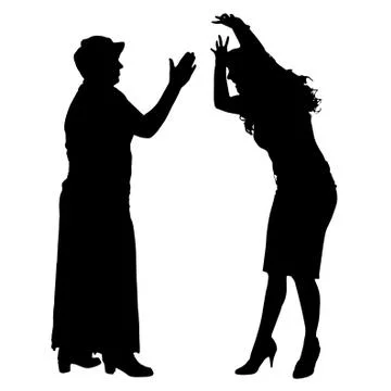 Vector silhouette of people. Stock Illustration