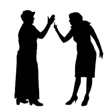 Vector silhouette of people. Stock Illustration