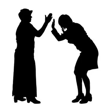 Vector silhouette of people. Stock Illustration