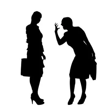 Vector silhouette of people. Stock Illustration