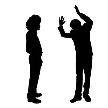 Vector silhouette of people. Stock Illustration