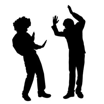 Vector silhouette of people. Stock Illustration