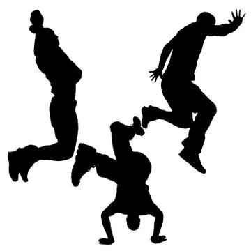 Vector silhouette of people. Stock Illustration