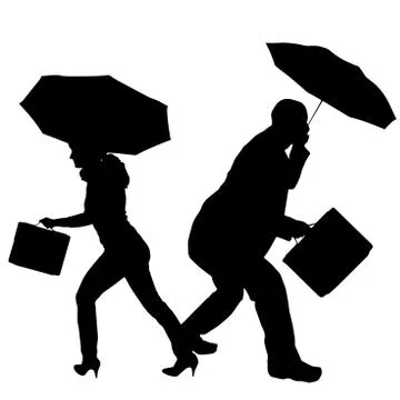 Vector silhouette of people. Stock Illustration