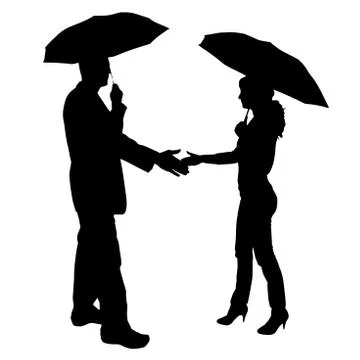 Vector silhouette of people. Stock Illustration