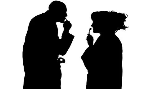 Vector silhouette of a people. Stock Illustration