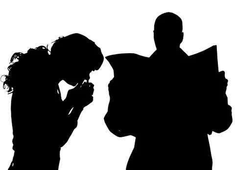 Vector silhouette of people. Stock Illustration