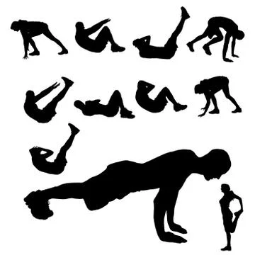 Vector silhouette of a people. Stock Illustration