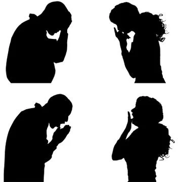 Vector silhouette of people. Stock Illustration