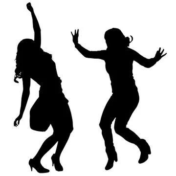 Vector silhouette of people. Stock Illustration