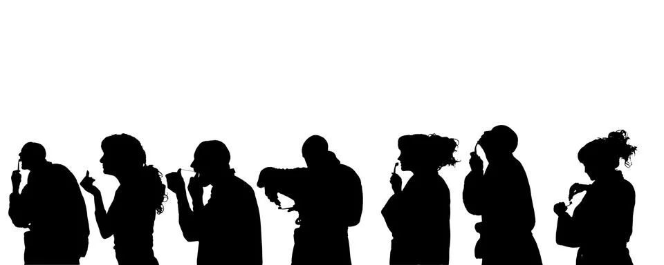 Vector silhouette of people. Stock Illustration