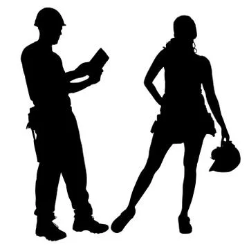 Vector silhouette of a people. Stock Illustration