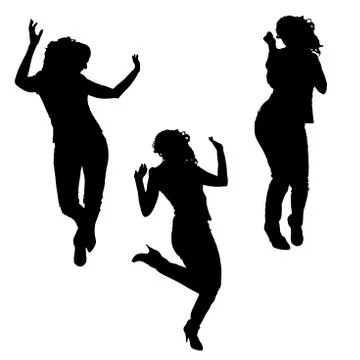 Vector silhouette of people. Stock Illustration