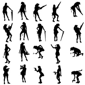 Vector silhouette of a people. Stock Illustration