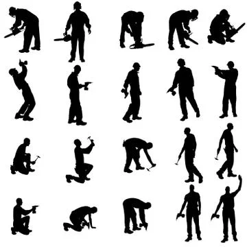 Vector silhouette of a people. Stock Illustration