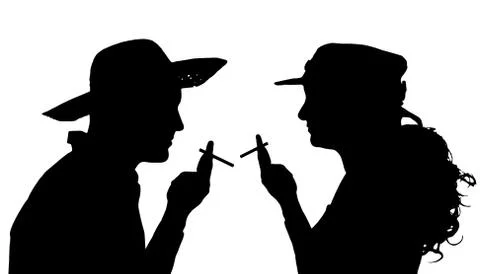 Vector silhouette of people. Stock Illustration