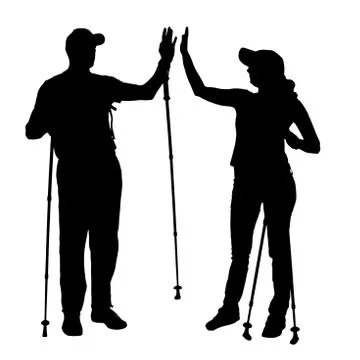 Vector silhouette of people. Stock Illustration