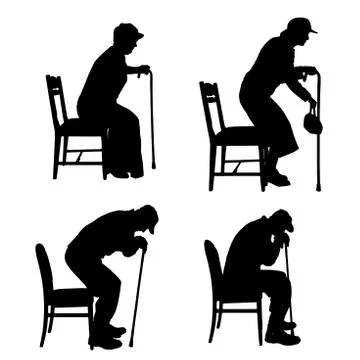 Vector silhouette of a people. Stock Illustration