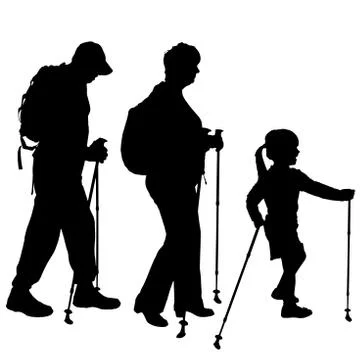 Vector silhouette of people. Stock Illustration