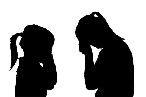Vector silhouette of people. Stock Illustration