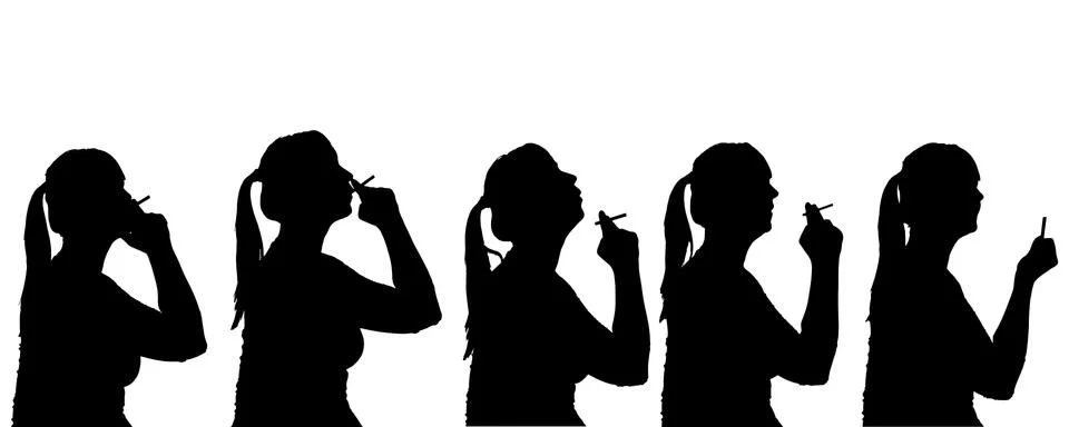 Vector silhouette of people. Stock Illustration