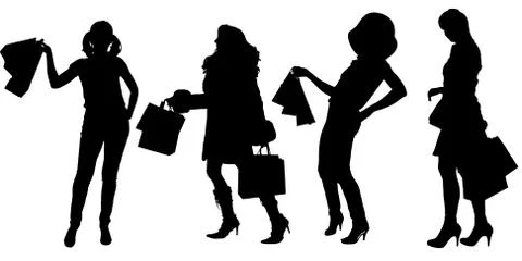 Vector silhouette of a people. Stock Illustration