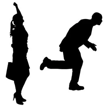Vector silhouette of a people. Stock Illustration