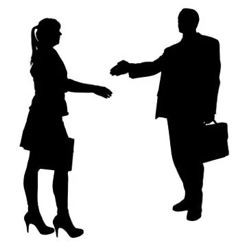 Vector silhouette of a people. Stock Illustration