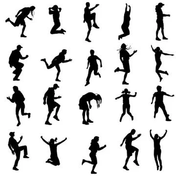 Vector silhouette of a people. Stock Illustration