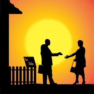 Vector silhouette of people. Stock Illustration