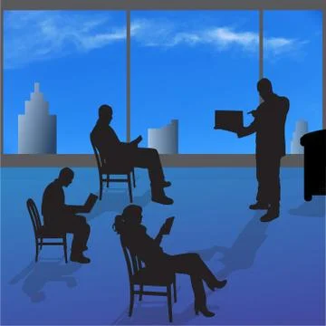 Vector silhouette of people. Stock Illustration