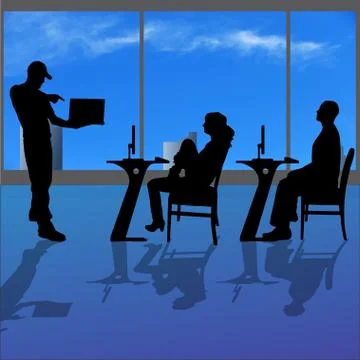 Vector silhouette of people. Stockillustratie