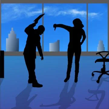 Vector silhouette of people. Stockillustratie