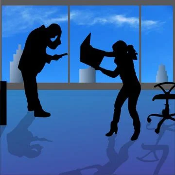 Vector silhouette of people. Stock Illustration