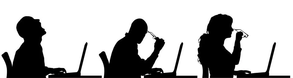 Vector silhouette of a people. Stock Illustration